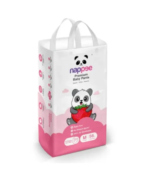 Nappee M PANT (6-11kg)- 56pcs – BABY DIAPERS | Peekaboo Kids Mart