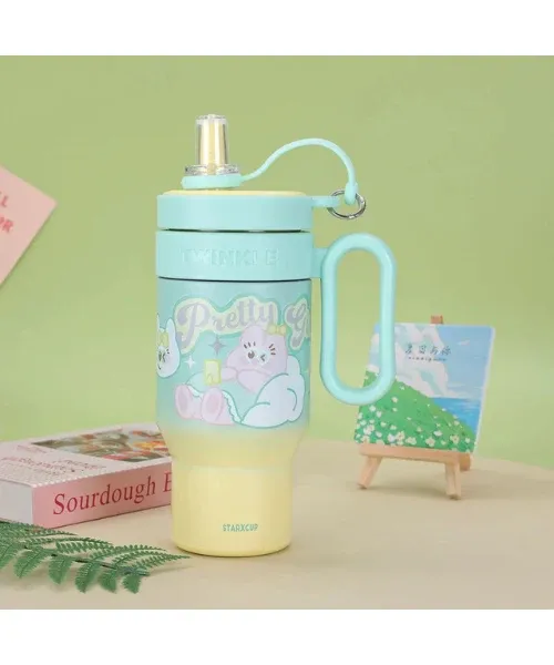 PK34- 850 ML INSULATED STRAW TUMBLER - ANGEL  | Peekaboo Kids Mart
