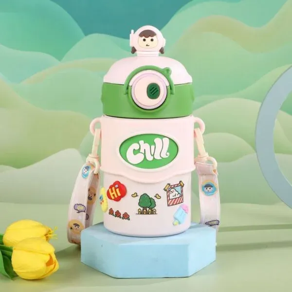 500 ML INSULATED KIDS SIPPER - PILOT THEME - STAINLESS - PK21 | Peekaboo Kids Mart