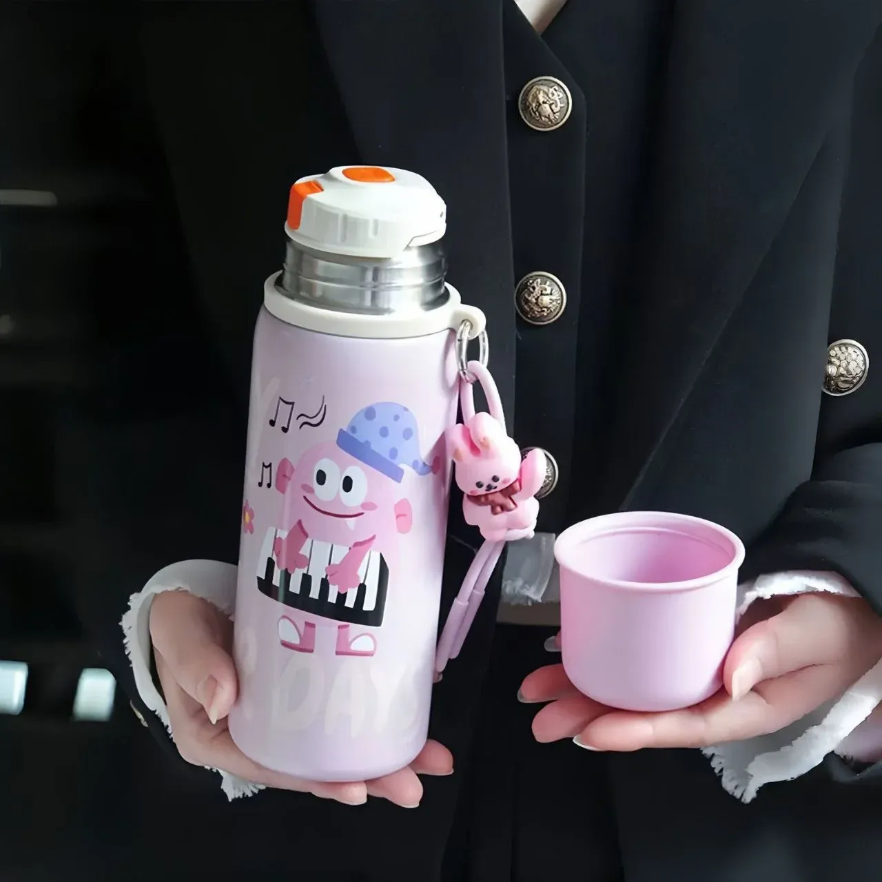 500ML Insulated U Sipper/Flask - STAINLESS PK26 | Peekaboo Kids Mart