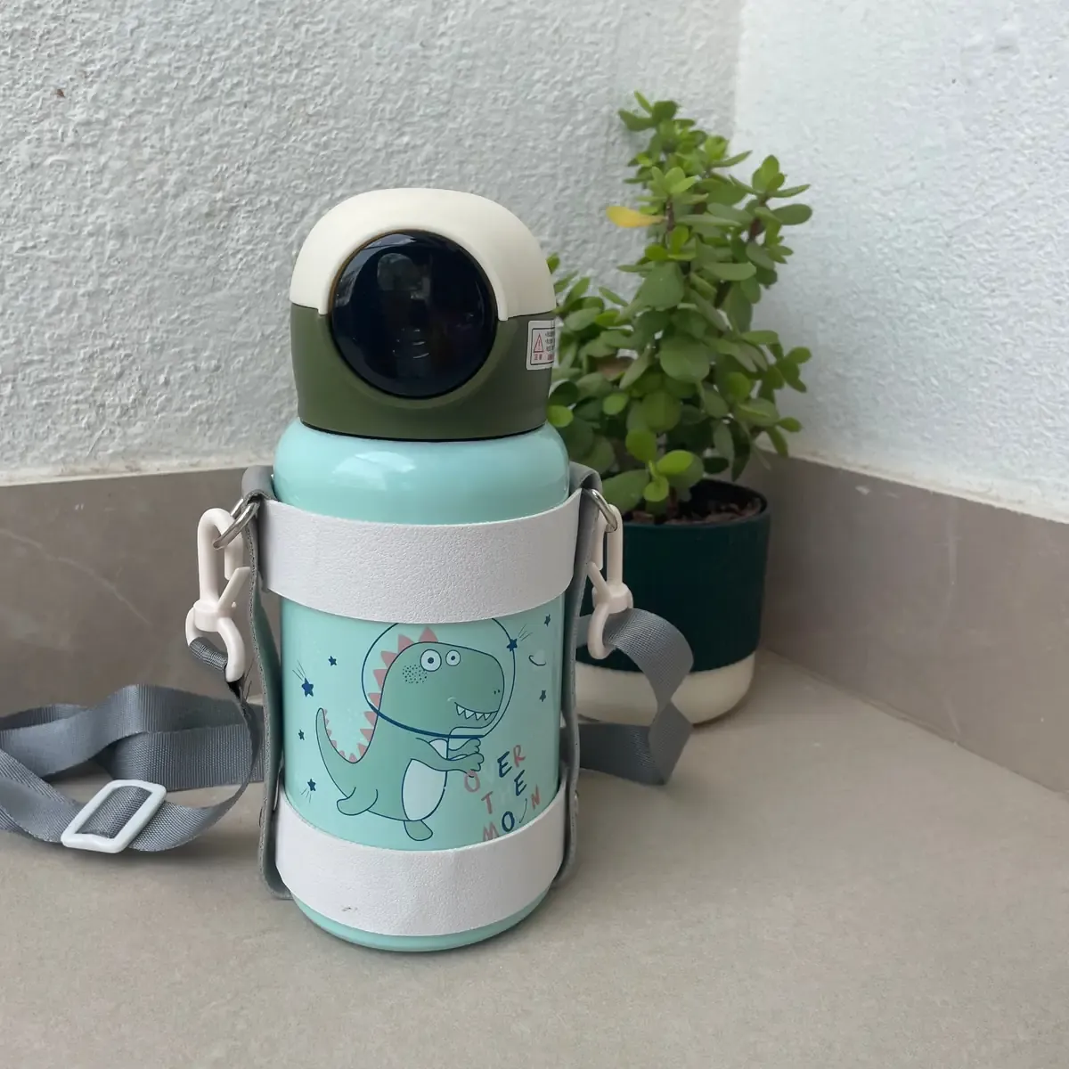 500ml Insulated Kids Sipper Bottle with Straw | Stainless Steel Leakproof Water Bottle | Peekaboo Kids Mart