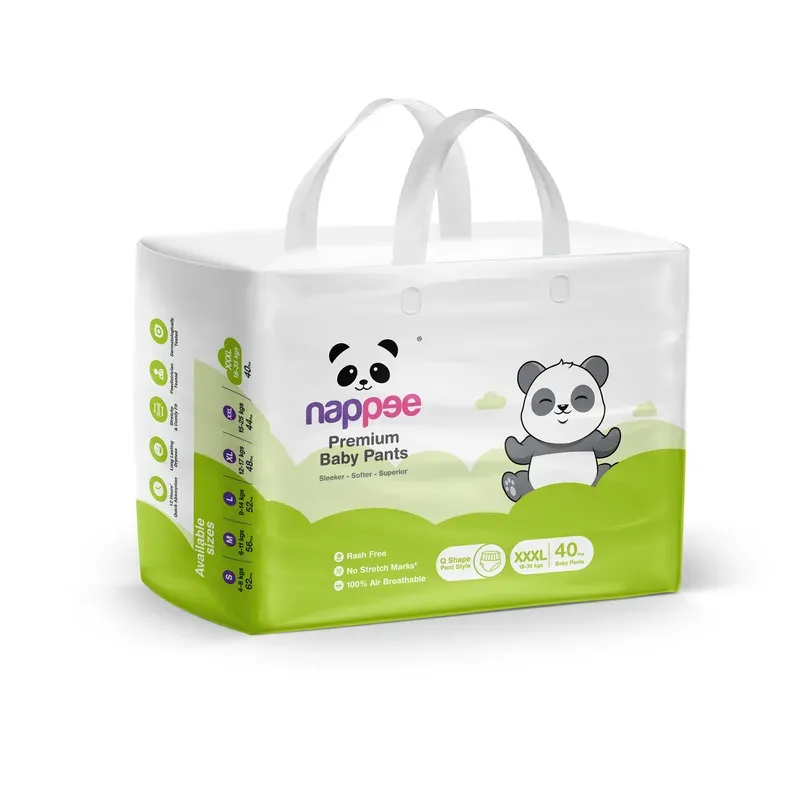 NAPPEE DIAPERS XXXL PANT (15-24KGS) 44 PCS – BABY DIAPERS | Peekaboo Kids Mart