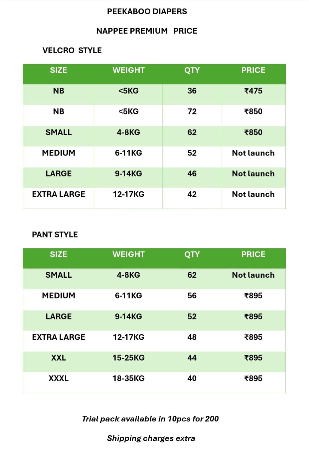 Nappee XXL  PANT (15-20kg)- 44pcs | Peekaboo Kids Mart