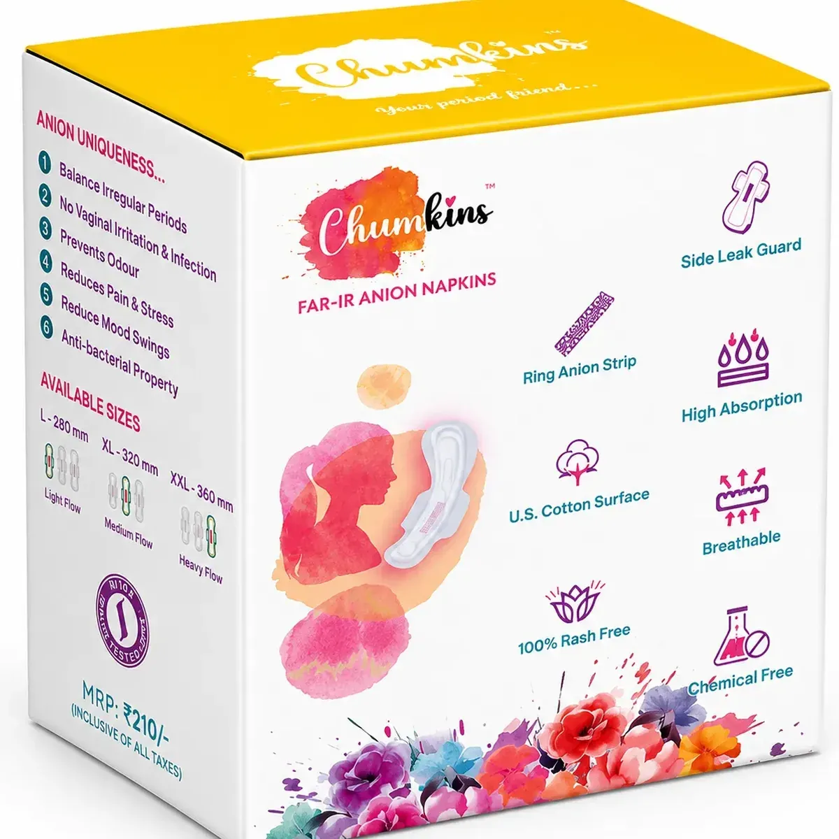 ANION napkins L - 280MM - 8 pads (buy 1 get 1 FREE offer) | Peekaboo Kids Mart