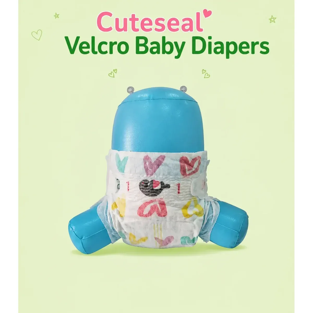 Cuteseal S VELCRO (4-8kg) - 10pcs sample pack – BABY DIAPERS | Peekaboo Kids Mart