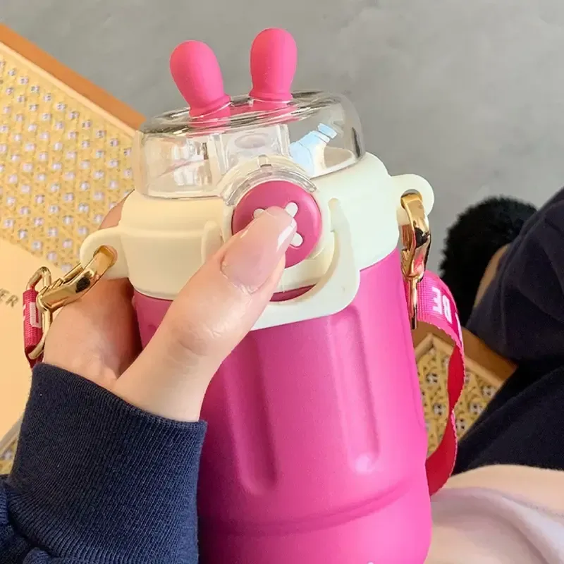 Bunny Insulated Cup Sipper|baby travel food jar 400ml | Peekaboo Kids Mart